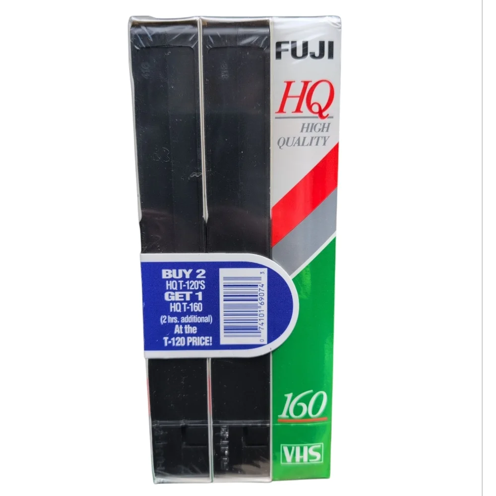 3 Fuji High Quality 160 HQ Min Blank VHS VCR Tapes New Sealed